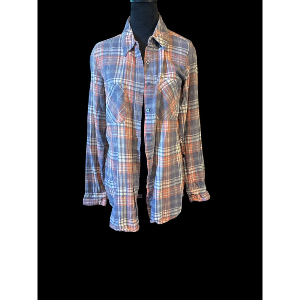 Mudd Red & Blue Women's Flannel - Size M
